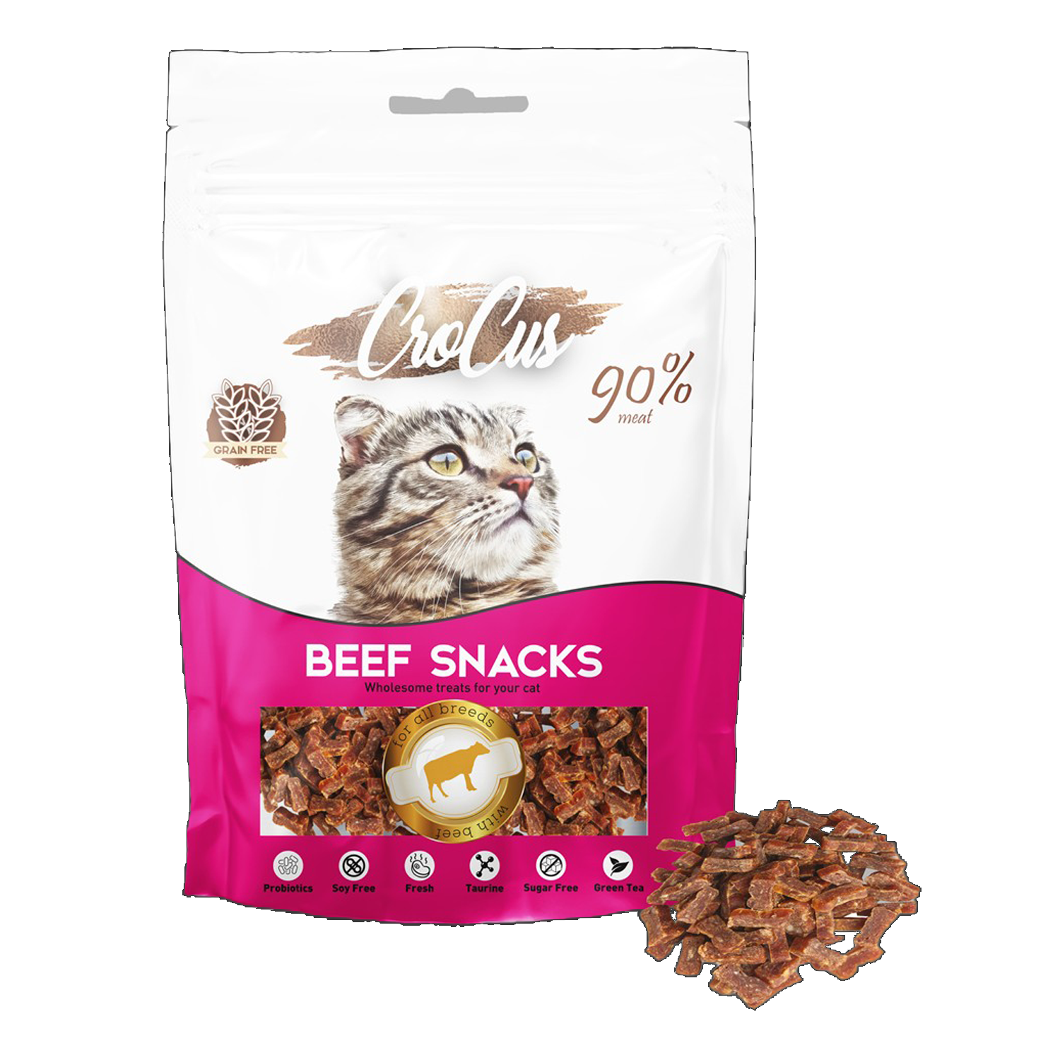 Crocus Snack Biftekli Tahılsız Kedi Ödülü 80 Gr