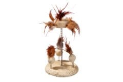 Karlıe Yaylı Kedi Oyuncağı 25x15cm Bej