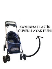 Tommy Evcil Hayvan Arabası 85x46x*91,5cm Lacivert Max 15 Kg
