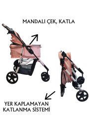 Tommy Evcil Hayvan Arabası 86x46x94,5cm Pembe Max 15 Kg