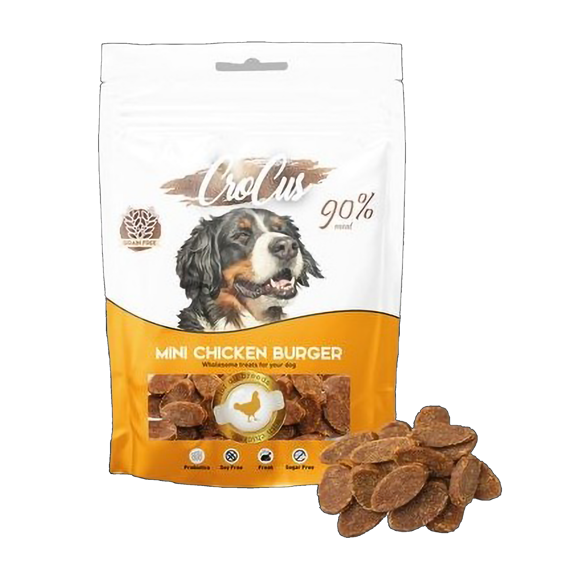 Crocus Mını Tavuk Burger Tahılsız Köpek Ödülü 80gr